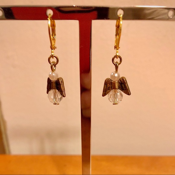 Angel Lever-back Earrings— Designed and Handcrafted By Me 🥰 - Picture 9 of 9